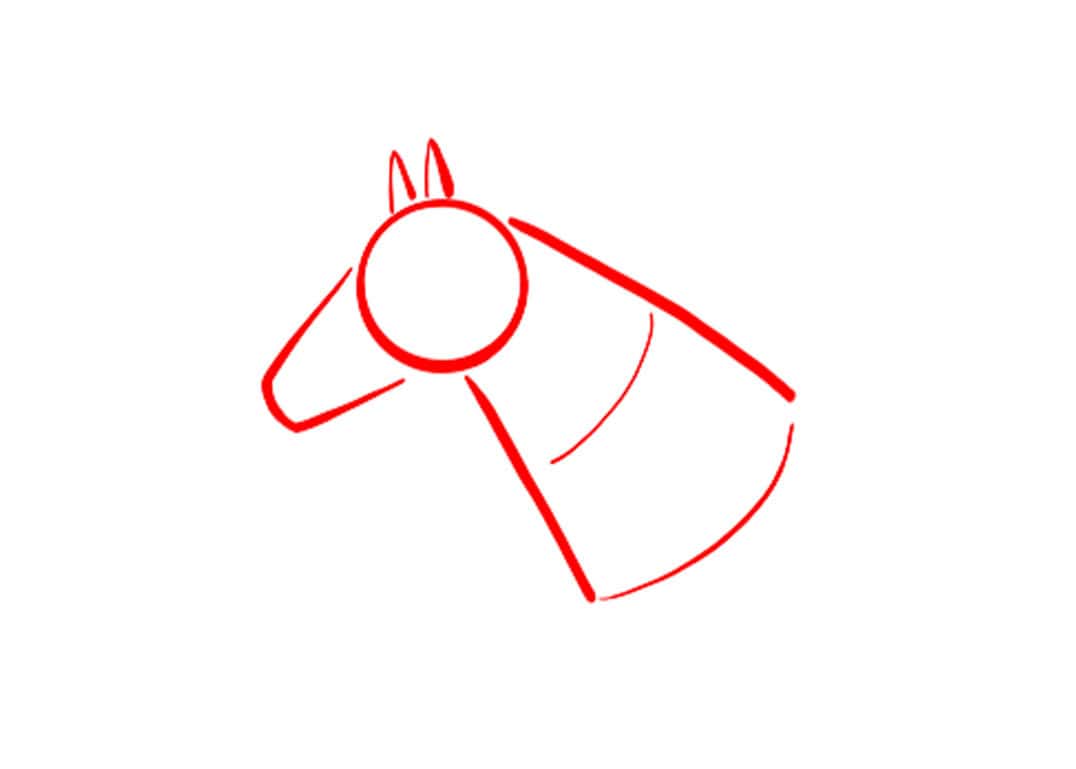 How to draw horses - Step 2