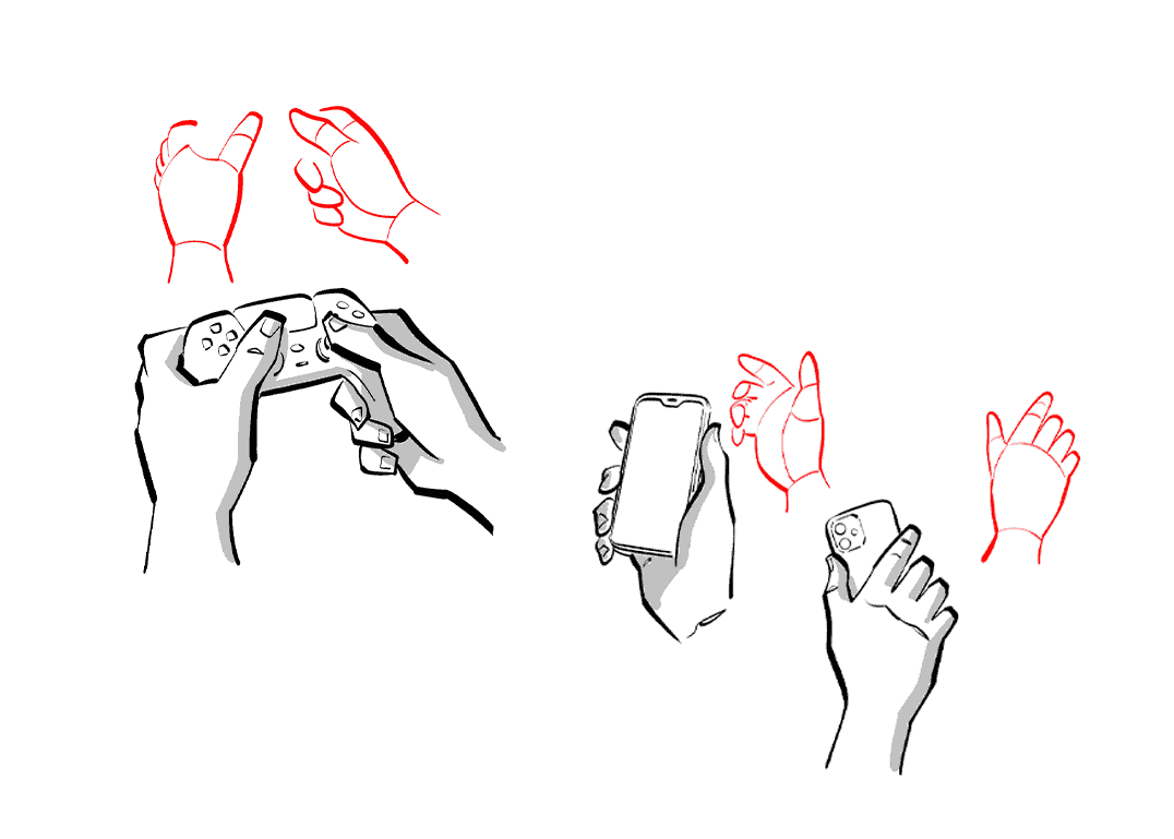 How to draw hands holding things - Step 4