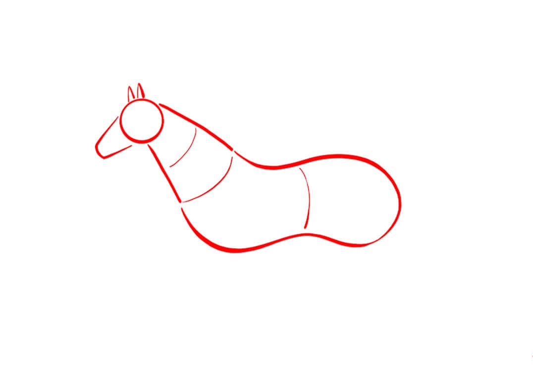 How to draw horses - Step 3