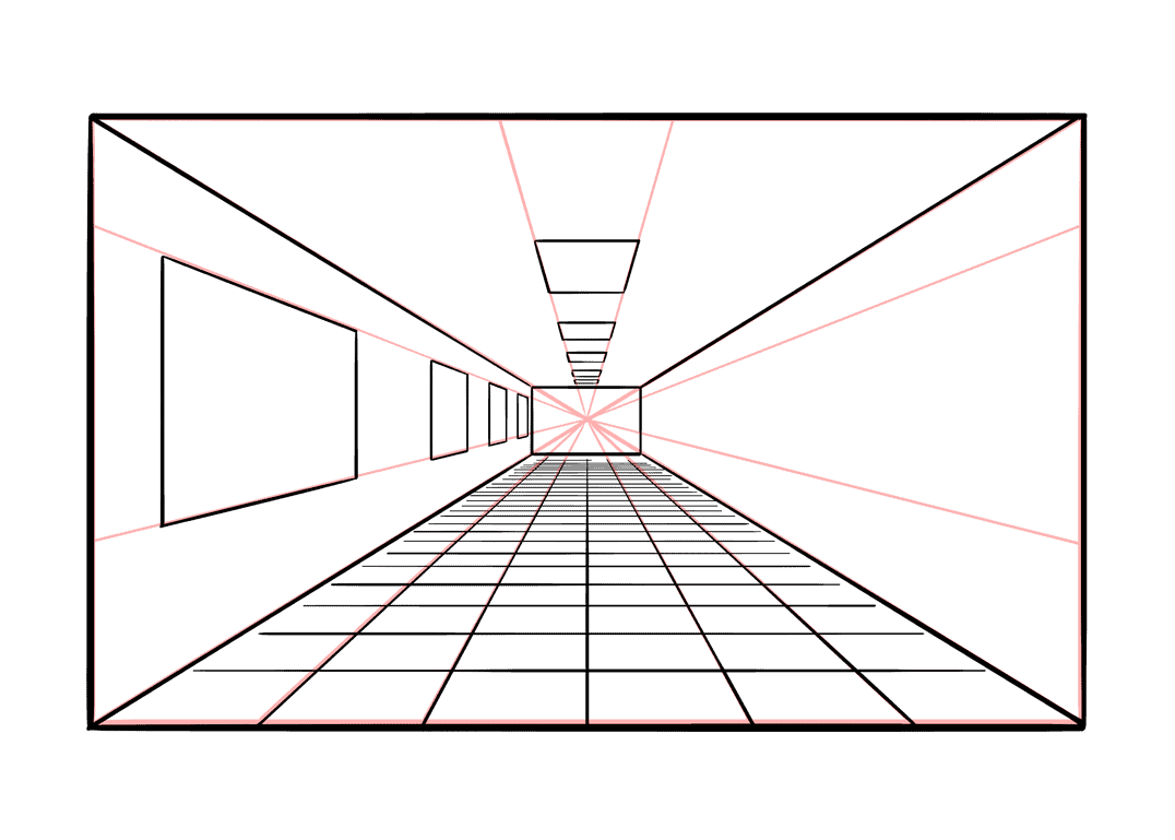 How to draw in one-point perspective - Step 5