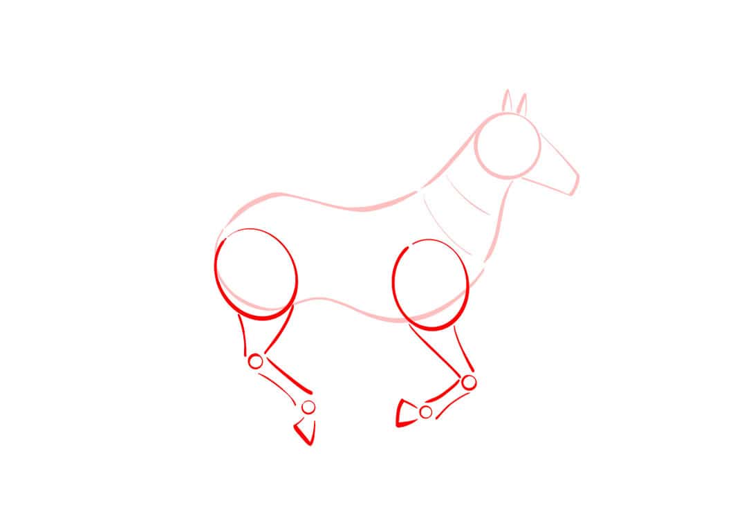 How to draw horses - Step 7