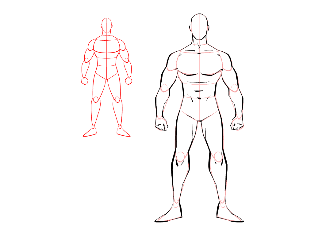 How to draw human bodies - Step 8