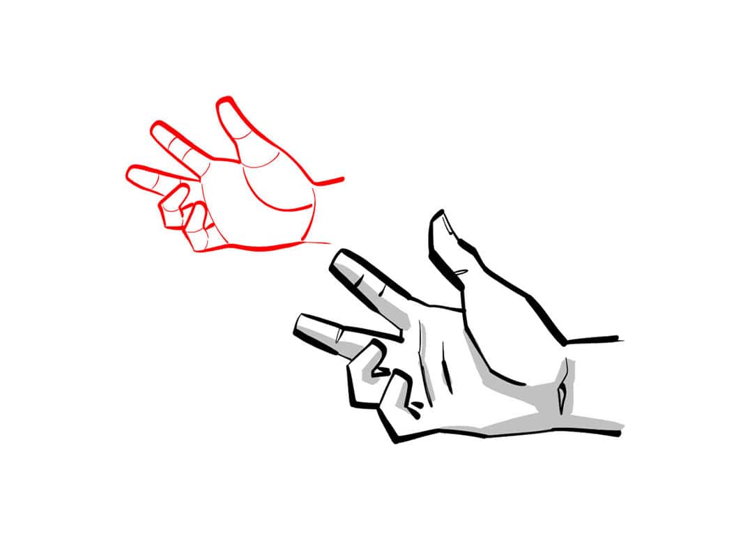 How to draw hands - Step 3